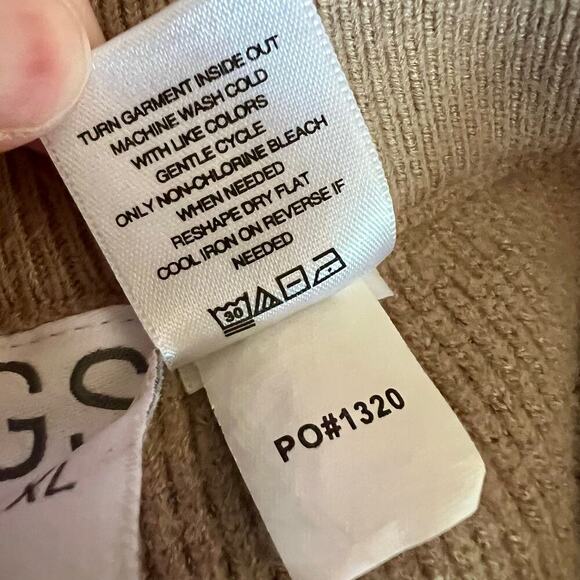 FIGS Wide Leg Ribbed Knit Cozy Lounge Pants Joggers in Neutral Tan Latte S - Picture 9 of 9